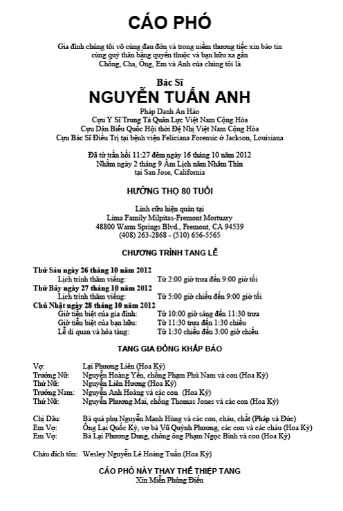 Cáo Phó Cáo Phó